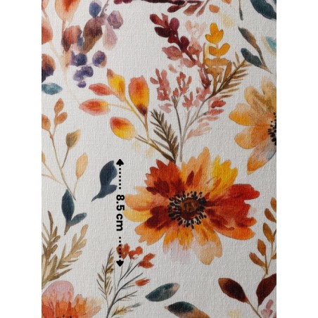Tissu Fleurs Eclats D'Automne Oeko-Tex®