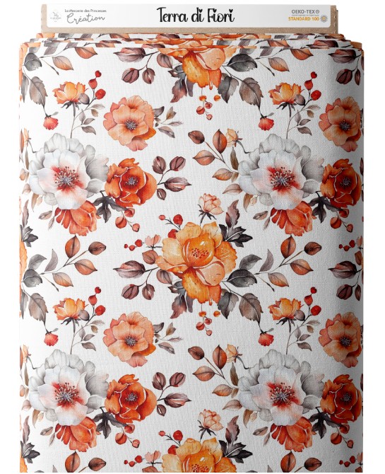 Tissu Terra di Fiori Oeko-Tex®