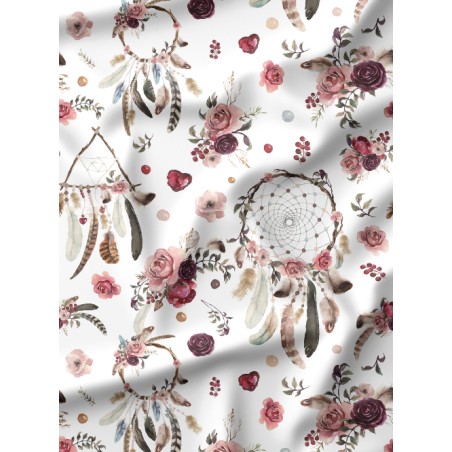 Tissu Attrape Rêve Bordeaux Oeko-Tex®