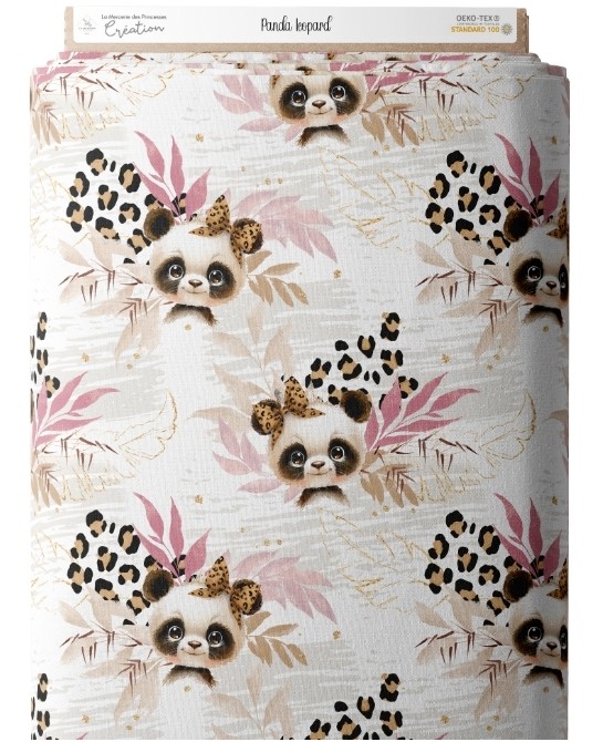 Tissu "Panda Léopard"...