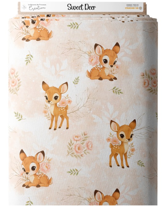 Tissu Sweet Deer motif...