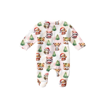 Tissu Christmas Forest motif animaux de la forêt enfant Oeko-Tex®