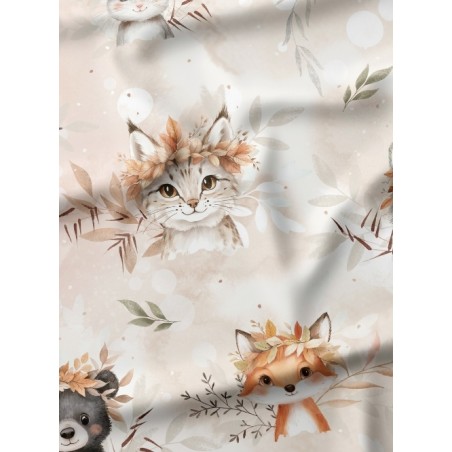 Tissu coton Animaux de la forêt d'automne enfant Oeko-Tex®
