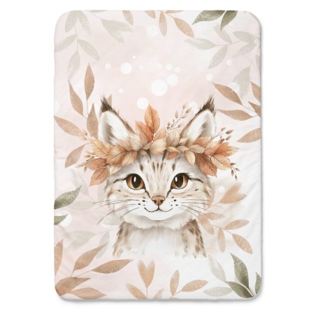 Coupon couverture Lynx d'Automne – tissu coton Oeko-Tex – 75x100, 100x150 ou 150x200 cm – couture facile, cadeau naissance