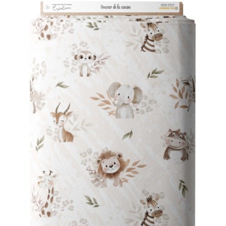 Tissu coton Douceur de la Savane enfant Oeko-Tex®