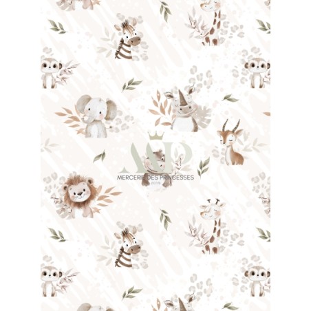 Tissu coton Douceur de la Savane enfant Oeko-Tex®