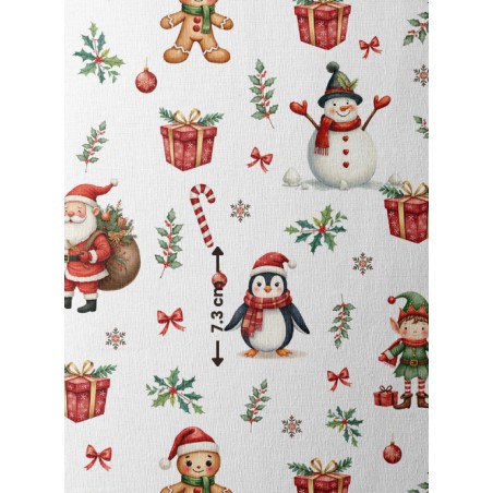 Tissu Christmas Red motif de noël enfant Oeko-Tex®