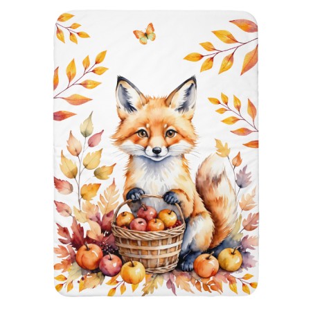Coupon couverture Renard D'Automne – Oeko-Tex – 75x100, 100x150 ou 150x200 cm – couture facile, cadeau naissance