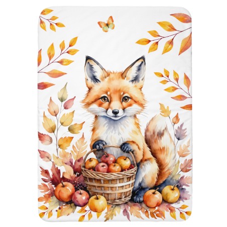 Coupon couverture Renard D'Automne – Oeko-Tex – 75x100, 100x150 ou 150x200 cm – couture facile, cadeau naissance