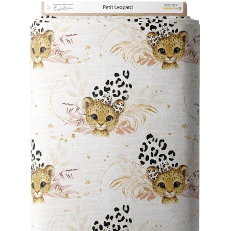 Tissu "Petit Léopard" Oeko-Tex®