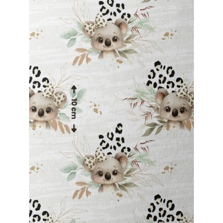Tissu "Petit Koala Léopard" Oeko-Tex®