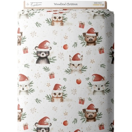 Tissu "Woodland Christmas" Oeko-Tex®