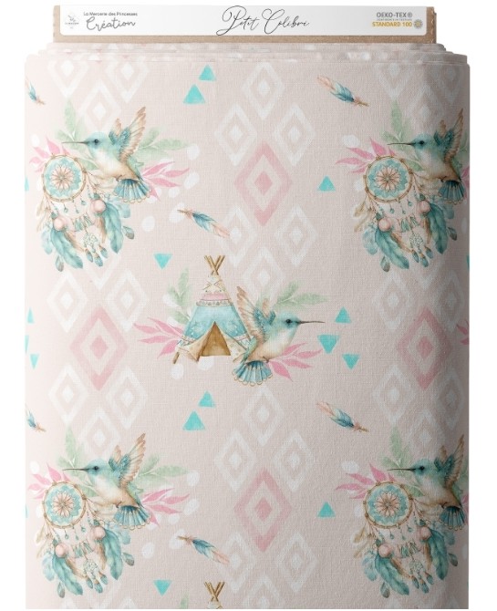 Tissu Petit Colibri Boho–...