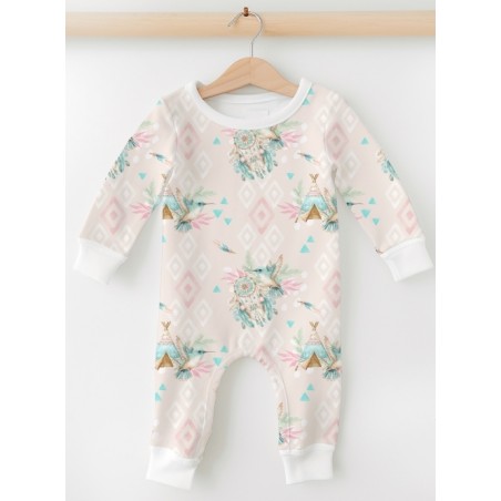 Tissu Petit Colibri Boho– Motif Aquarelle Colibri – Tissu coton Oeko-Tex bébé et enfant