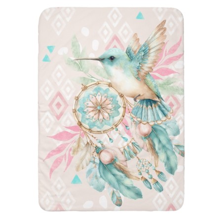 Coupon couverture Petit Colibri Boho – Oeko-Tex – 75x100, 100x150 ou 150x200 cm – couture facile, cadeau naissance
