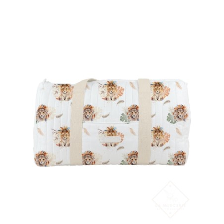 Panneau de tissu “Lion Boho” – Sac à langer ou sac de voyage à coudre – La Mercerie des Princesses®