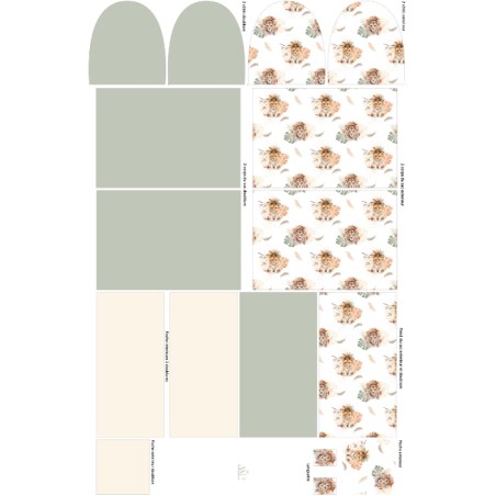 Panneau de tissu “Lion Boho” – Sac à langer ou sac de voyage à coudre – La Mercerie des Princesses®