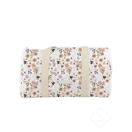 Panneau de tissu “Fleurs Sauvages Roses” – Sac à langer ou sac de voyage à coudre – La Mercerie des Princesses®