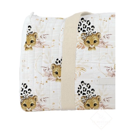 Panneau de tissu “Petit Léopard” – Sac à langer ou sac de voyage à coudre – La Mercerie des Princesses®