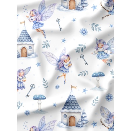 Tissu coton imprimé pour enfants Winter Fairy - Certifié Oeko-Tex®
