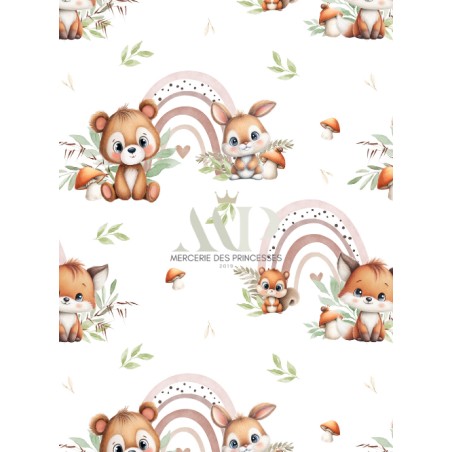 Tissu Tendre Forêt enfant Oeko-Tex®