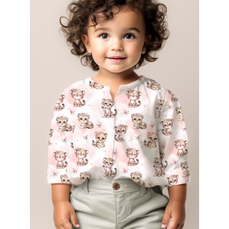 Tissu coton imprimé pour enfants Bébé Guépard - Certifié Oeko-Tex®