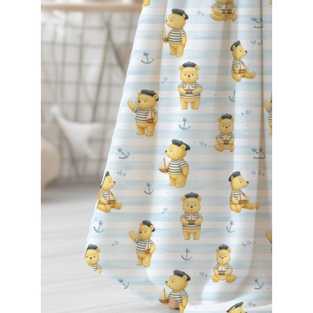 Tissu coton imprimé pour enfants Ours Marin - Certifié Oeko-Tex®