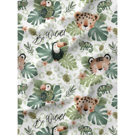 Tissu coton imprimé pour enfants Animaux De La Jungle - Certifié Oeko-Tex®