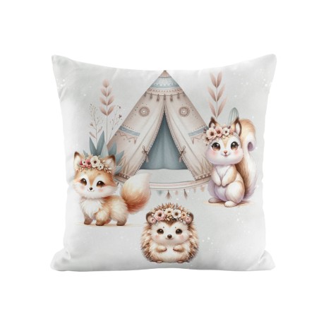 Coupon 50x50 Coussin Amis Des Bois Boho