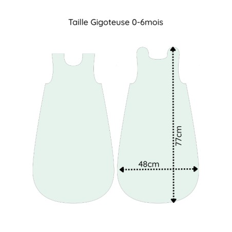 Coupon gigoteuse Baby Wolf – tissu coton Oeko-Tex – kit couture facile, cadeau naissance, couture DIY