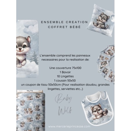 Ensemble Baby Wolf pour création Bébé, coffret de naissance complet