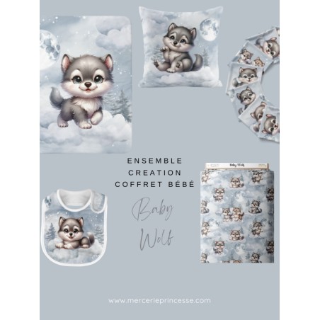 Ensemble Baby Wolf pour création Bébé, coffret de naissance complet
