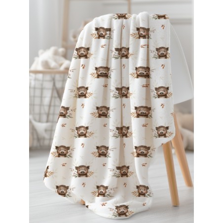 Tissu coton imprimé pour enfants Petit Marcassin Des Bois - Certifié Oeko-Tex®