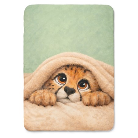 Coupon couverture Baby Léopard – Oeko-Tex – 75x100, 100x150 ou 150x200 cm – couture facile, cadeau naissance