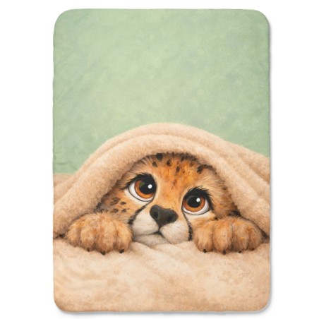 Coupon couverture Baby Léopard – Oeko-Tex – 75x100, 100x150 ou 150x200 cm – couture facile, cadeau naissance