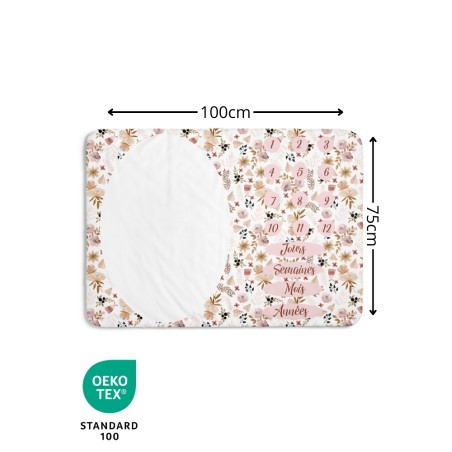Tapis étape fleurs sauvages roses Boho