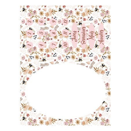 Tapis étape fleurs sauvages roses Boho