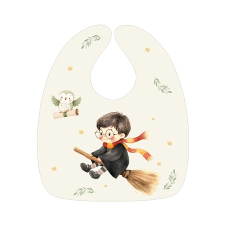 Panneau Bavoir Petit sorcier – pour Bavoir Bébé 3 à 12 mois – Tissu coton Oeko-Tex® a réaliser soi-même