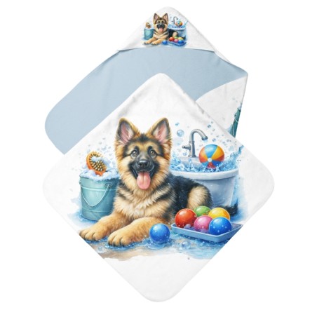 Cape de Bain Petit chiot joyeux