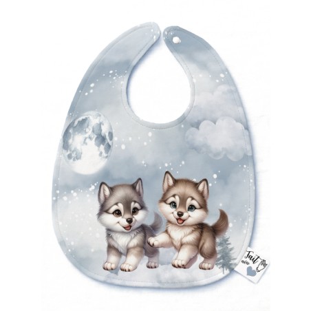 Panneau Bavoir Baby Wolf – pour Bavoir Bébé 3 à 12 mois – Tissu coton Oeko-Tex® a réaliser soi-même