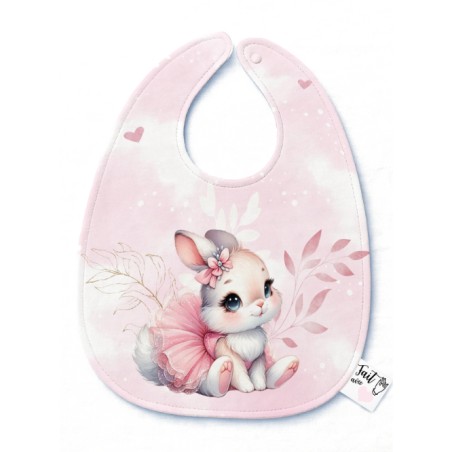 Panneau Bavoir Ballerine Bunny – pour Bavoir Bébé 3 à 12 mois – Tissu coton Oeko-Tex® a réaliser soi-même
