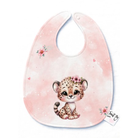 Panneau Bavoir Bébé Guépard – pour Bavoir Bébé 3 à 12 mois – Tissu coton Oeko-Tex® a réaliser soi-même