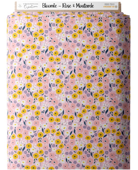 Tissu coton imprimé Fleurs...
