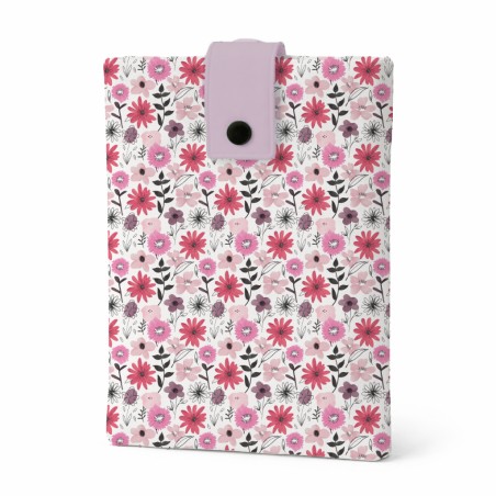 Tissu coton imprimé Fleurs Bloomie – Rose Framboise - Certifié Oeko-Tex®