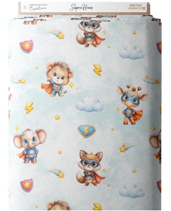 Tissu "Superhéros" – Motif...