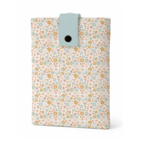 Tissu coton imprimé Fleurs Bloomie – Amande & Sauge - Certifié Oeko-Tex®