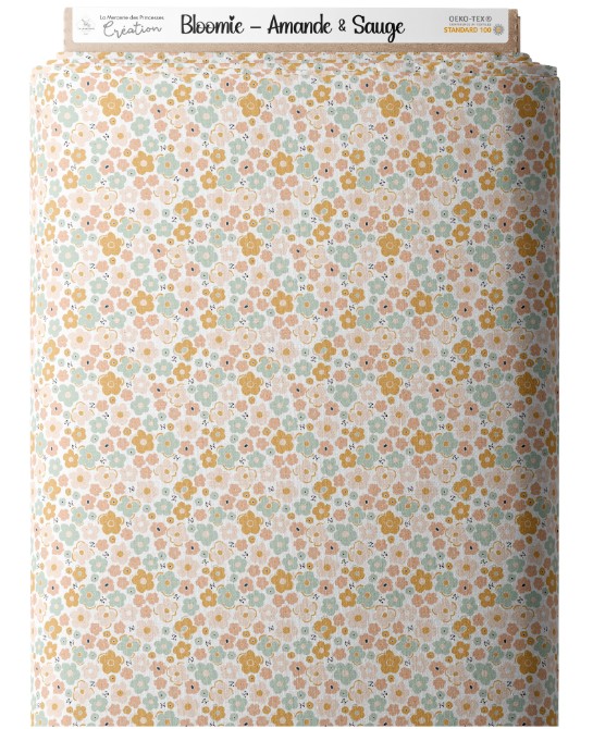 Tissu coton imprimé Fleurs...