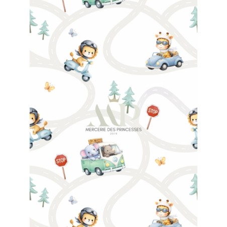 Tissu "Sur la route" - Certifié Oeko-Tex®