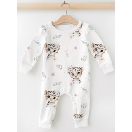 Tissu "Leopard Fleuri" - Certifié Oeko-Tex®