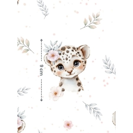 Tissu "Leopard Fleuri" - Certifié Oeko-Tex®